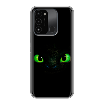 Силиконовый противоударный чехол на Tecno Spark Go 2022 с принтом Как приручить дракона
