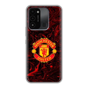 Силиконовый противоударный чехол на Tecno Spark Go 2022 с принтом Manchester United