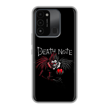 Силиконовый противоударный чехол на Tecno Spark Go 2022 с принтом Death note Тетрадь смерти