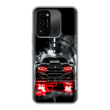 Силиконовый противоударный чехол на Tecno Spark Go 2022 с принтом BMW БМВ