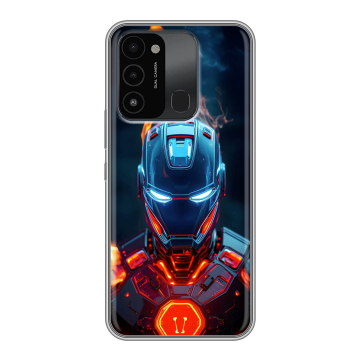 Силиконовый противоударный чехол на Tecno Spark Go 2022 с принтом IronMan Железный человек