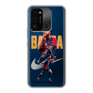 Силиконовый противоударный чехол на Tecno Spark Go 2022 с принтом Барселона Barca Yamal 