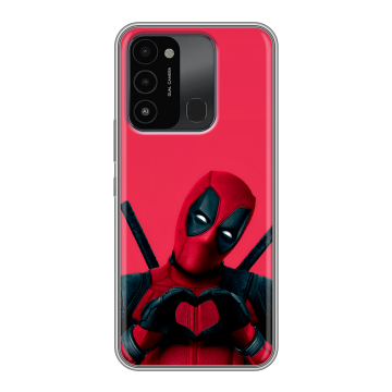 Силиконовый противоударный чехол на Tecno Spark Go 2022 с принтом Дедпул Deadpool
