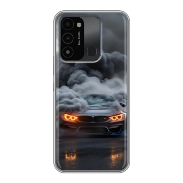 Силиконовый противоударный чехол на Tecno Spark Go 2022 с принтом BMW БМВ