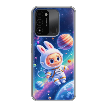 Силиконовый противоударный чехол на Tecno Spark Go 2022 с принтом Labubu Лабубу