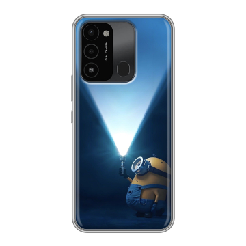 Силиконовый противоударный чехол на Tecno Spark Go 2022 с принтом Миньоны