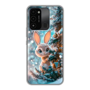 Силиконовый противоударный чехол на Tecno Spark Go 2022 с принтом Новый год Силиконовый противоударный чехол на Tecno Spark Go 2022 с принтом Новый год