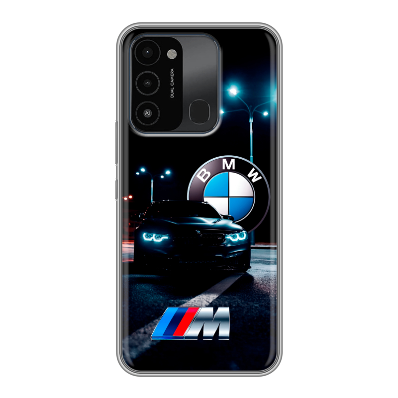 Силиконовый противоударный чехол на Tecno Spark Go 2022 с принтом БМВ BMW Силиконовый противоударный чехол на Tecno Spark Go 2022 с принтом БМВ BMW