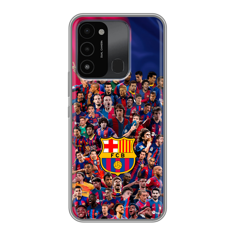 Силиконовый противоударный чехол на Tecno Spark Go 2022 с принтом Барселона Barcelona Силиконовый противоударный чехол на Tecno Spark Go 2022 с принтом Барселона Barcelona