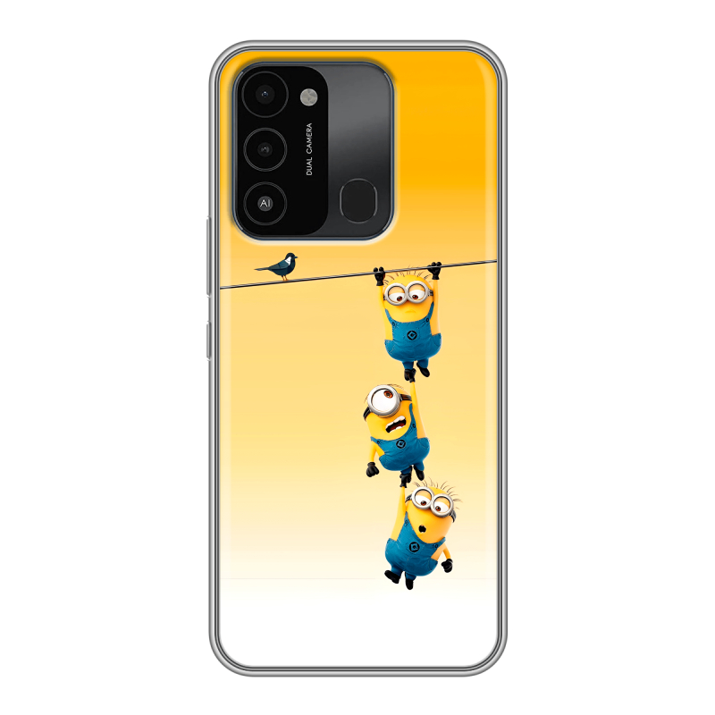 Силиконовый противоударный чехол на Tecno Spark Go 2022 с принтом Миньоны Силиконовый противоударный чехол на Tecno Spark Go 2022 с принтом Миньоны