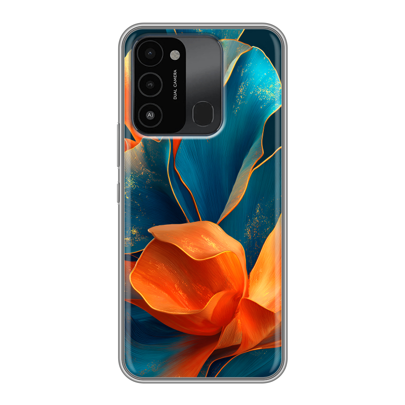Силиконовый противоударный чехол на Tecno Spark Go 2022 с принтом Цветы Силиконовый противоударный чехол на Tecno Spark Go 2022 с принтом Цветы