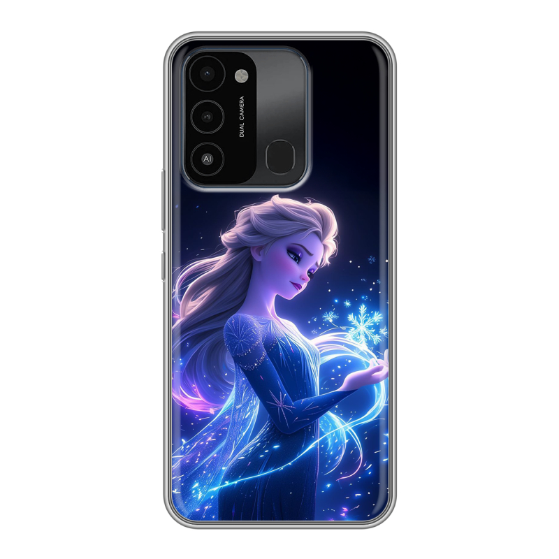 Силиконовый противоударный чехол на Tecno Spark Go 2022 с принтом Холодное сердце Frozen Силиконовый противоударный чехол на Tecno Spark Go 2022 с принтом Холодное сердце Frozen