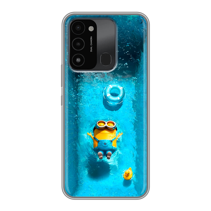 Силиконовый противоударный чехол на Tecno Spark Go 2022 с принтом Миньоны Силиконовый противоударный чехол на Tecno Spark Go 2022 с принтом Миньоны