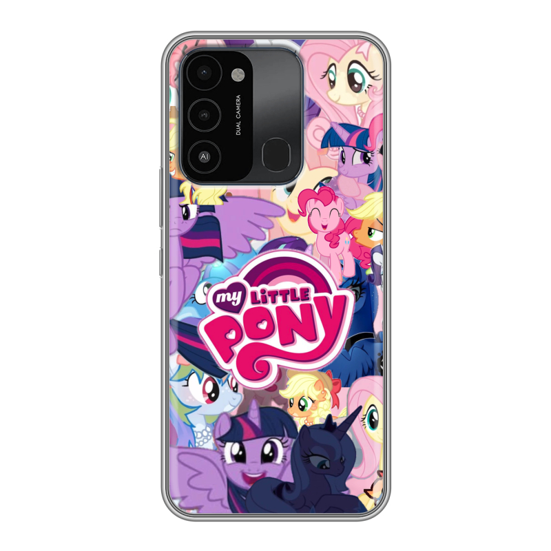 Силиконовый противоударный чехол на Tecno Spark Go 2022 с принтом My little pony Дружба чудо Силиконовый противоударный чехол на Tecno Spark Go 2022 с принтом My little pony Дружба чудо