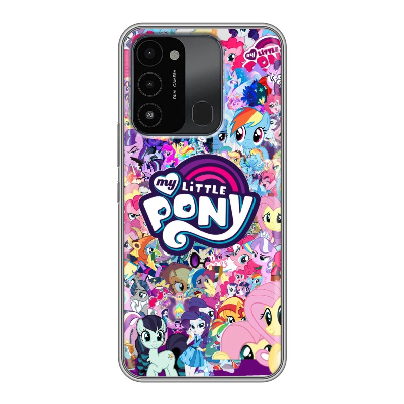 Силиконовый противоударный чехол на Tecno Spark Go 2022 с принтом My little pony Дружба чудо Силиконовый противоударный чехол на Tecno Spark Go 2022 с принтом My little pony Дружба чудо