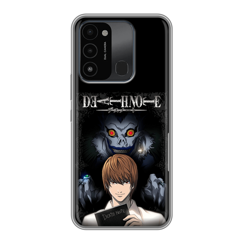 Силиконовый противоударный чехол на Tecno Spark Go 2022 с принтом Death note Тетрадь смерти Силиконовый противоударный чехол на Tecno Spark Go 2022 с принтом Death note Тетрадь смерти