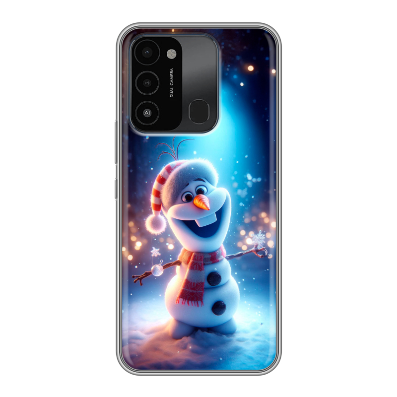 Силиконовый противоударный чехол на Tecno Spark Go 2022 с принтом Новый год Силиконовый противоударный чехол на Tecno Spark Go 2022 с принтом Новый год