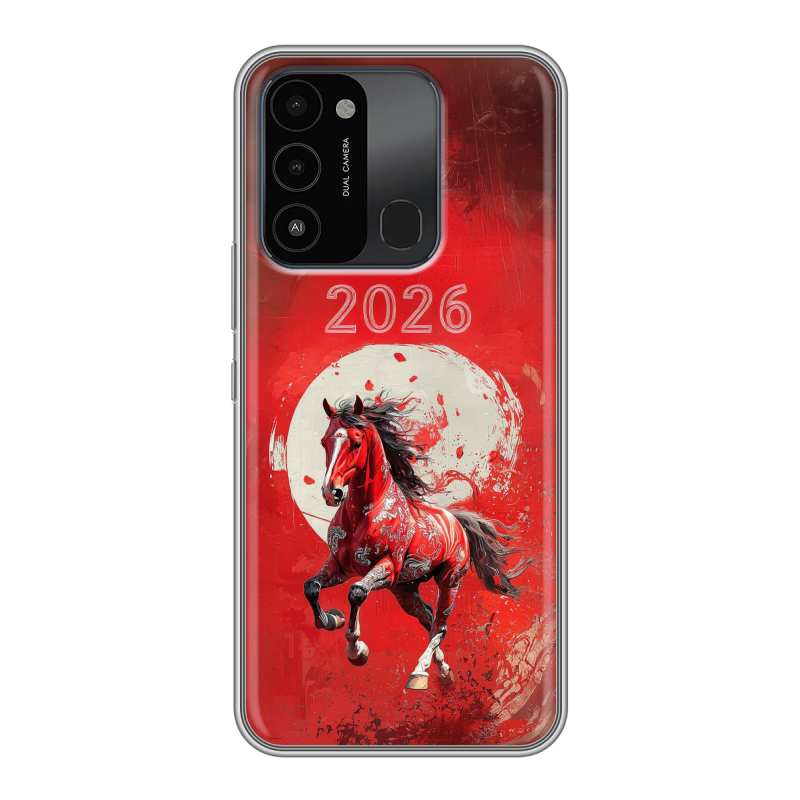 Силиконовый противоударный чехол на Tecno Spark Go 2022 с принтом Новый год Силиконовый противоударный чехол на Tecno Spark Go 2022 с принтом Новый год