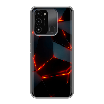 Силиконовый противоударный чехол на Tecno Spark 8C с принтом Яркие абстракции Силиконовый противоударный чехол на Tecno Spark 8C с принтом Яркие абстракции