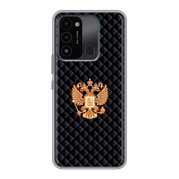 Силиконовый противоударный чехол на Tecno Spark 8C с принтом Герб России принт Силиконовый противоударный чехол на Tecno Spark 8C с принтом Герб России принт