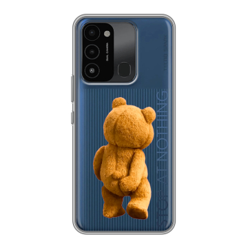 Силиконовый противоударный чехол на Tecno Spark 8C с принтом Медведь Силиконовый противоударный чехол на Tecno Spark 8C с принтом Медведь