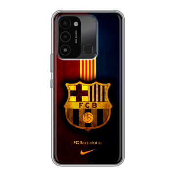Силиконовый противоударный чехол на Tecno Spark 8C с принтом Барселона Barcelona Силиконовый противоударный чехол на Tecno Spark 8C с принтом Барселона Barcelona