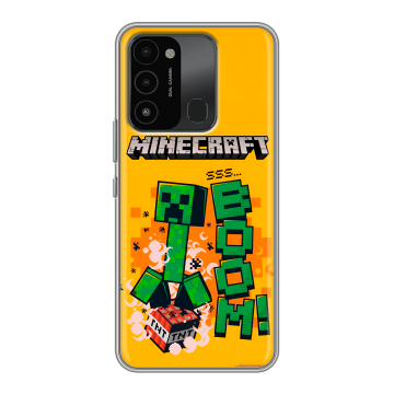 Силиконовый противоударный чехол на Tecno Spark 8C с принтом Майнкрафт Minecraft Силиконовый противоударный чехол на Tecno Spark 8C с принтом Майнкрафт Minecraft