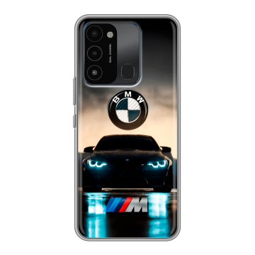 Силиконовый противоударный чехол на Tecno Spark 8C с принтом БМВ BMW