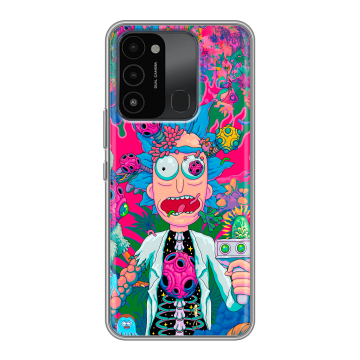 Силиконовый противоударный чехол на Tecno Spark 8C с принтом Рик и Морти Rick Morty Силиконовый противоударный чехол на Tecno Spark 8C с принтом Рик и Морти Rick Morty