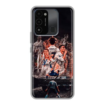 Силиконовый противоударный чехол на Tecno Spark 8C с принтом Реал Роналдо Real Ronaldo Силиконовый противоударный чехол на Tecno Spark 8C с принтом Реал Роналдо Real Ronaldo