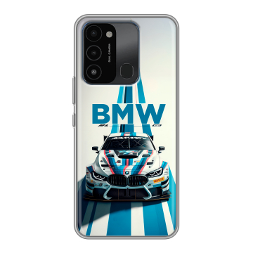 Силиконовый противоударный чехол на Tecno Spark 8C с принтом БМВ BMW Силиконовый противоударный чехол на Tecno Spark 8C с принтом БМВ BMW