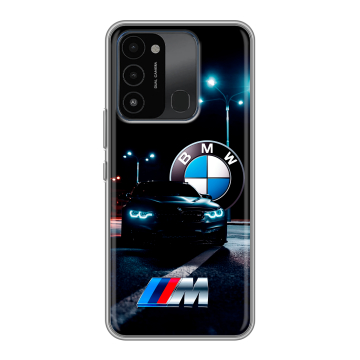 Силиконовый противоударный чехол на Tecno Spark 8C с принтом БМВ BMW
