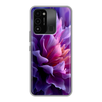 Силиконовый противоударный чехол на Tecno Spark 8C с принтом женский цветы Силиконовый противоударный чехол на Tecno Spark 8C с принтом женский цветы