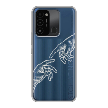 Силиконовый противоударный чехол на Tecno Spark 8C с принтом Сотворение мира Силиконовый противоударный чехол на Tecno Spark 8C с принтом Сотворение мира