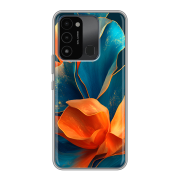 Силиконовый противоударный чехол на Tecno Spark 8C с принтом Цветы Силиконовый противоударный чехол на Tecno Spark 8C с принтом Цветы