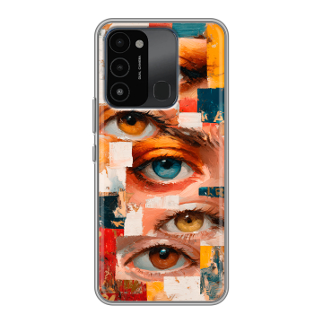 Силиконовый противоударный чехол на Tecno Spark 8C с принтом Модный принт Силиконовый противоударный чехол на Tecno Spark 8C с принтом Модный принт