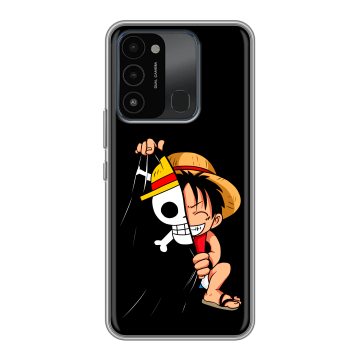 Силиконовый противоударный чехол на Tecno Spark 8C с принтом One Piece Ван Пис