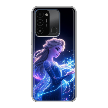 Силиконовый противоударный чехол на Tecno Spark 8C с принтом Холодное сердце Frozen Силиконовый противоударный чехол на Tecno Spark 8C с принтом Холодное сердце Frozen