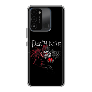 Силиконовый противоударный чехол на Tecno Spark 8C с принтом Death note Тетрадь смерти Силиконовый противоударный чехол на Tecno Spark 8C с принтом Death note Тетрадь смерти