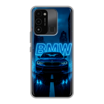 Силиконовый противоударный чехол на Tecno Spark 8C с принтом BMW БМВ Силиконовый противоударный чехол на Tecno Spark 8C с принтом BMW БМВ