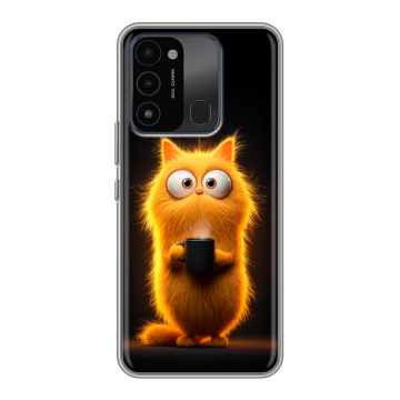 Силиконовый противоударный чехол на Tecno Spark 8C с принтом Смешной кот Силиконовый противоударный чехол на Tecno Spark 8C с принтом Смешной кот