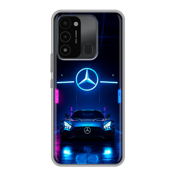 Силиконовый противоударный чехол на Tecno Spark 8C с принтом Mercedes Мерседес Силиконовый противоударный чехол на Tecno Spark 8C с принтом Mercedes Мерседес