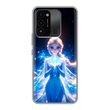 Силиконовый противоударный чехол на Tecno Spark 8C с принтом Холодное сердце Frozen Силиконовый противоударный чехол на Tecno Spark 8C с принтом Холодное сердце Frozen
