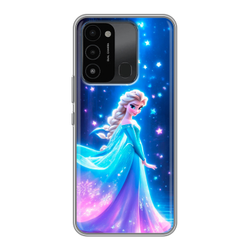 Силиконовый противоударный чехол на Tecno Spark 8C с принтом Холодное сердце Frozen Силиконовый противоударный чехол на Tecno Spark 8C с принтом Холодное сердце Frozen