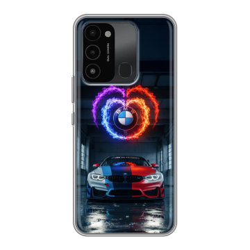 Силиконовый противоударный чехол на Tecno Spark 8C с принтом BMW БМВ Силиконовый противоударный чехол на Tecno Spark 8C с принтом BMW БМВ