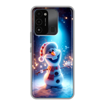 Силиконовый противоударный чехол на Tecno Spark 8C с принтом Новый год