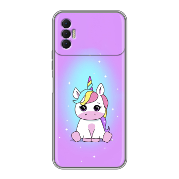 Силиконовый чехол на Tecno Spark 8P с принтом Единорог Силиконовый чехол на Tecno Spark 8P с принтом Единорог