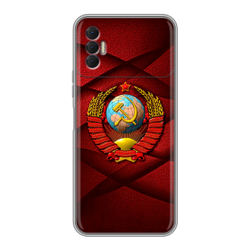 Силиконовый чехол на Tecno Spark 8P с принтом Герб СССР Силиконовый чехол на Tecno Spark 8P с принтом Герб СССР