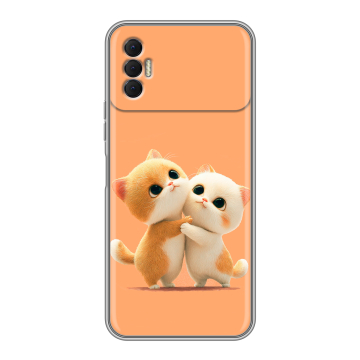 Силиконовый чехол на Tecno Spark 8P с принтом Милые котики Силиконовый чехол на Tecno Spark 8P с принтом Милые котики