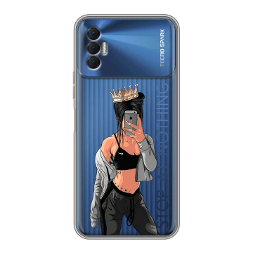 Силиконовый чехол на Tecno Spark 8P с принтом Женские принты Силиконовый чехол на Tecno Spark 8P с принтом Женские принты